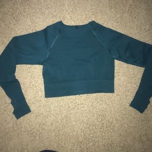 Balance Athletica energy crop top in topaz